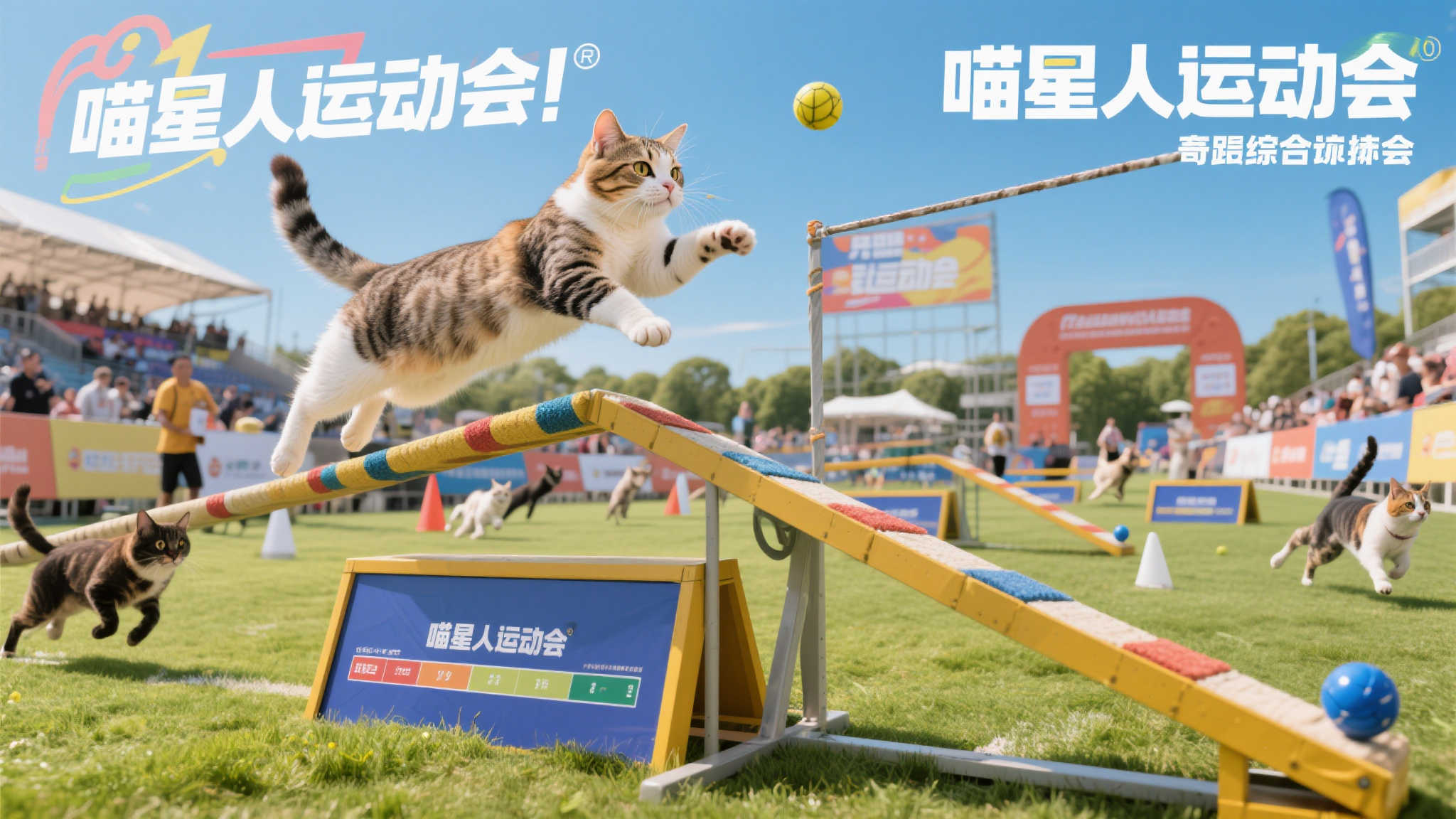猫咪运动争霸赛，哪位喵星高手能斩获满分？